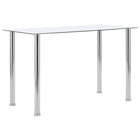 Table À Manger Transparent 120X60X75 Cm Verre Trempé