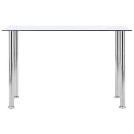 Table À Manger Transparent 120X60X75 Cm Verre Trempé
