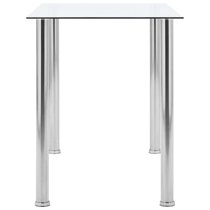 Table À Manger Transparent 120X60X75 Cm Verre Trempé