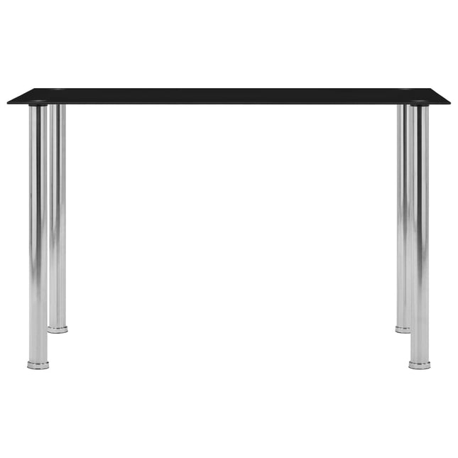 Table À Manger Noir Verre Trempé