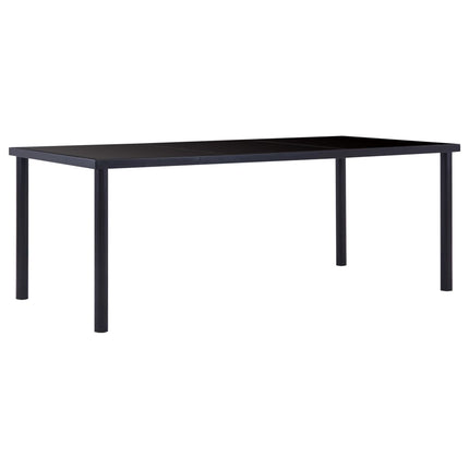 Table À Manger Noir Verre Trempé