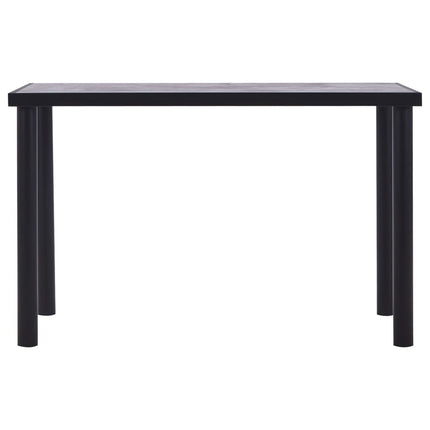 Table De Salle À Manger Noir Et Gris Béton Mdf