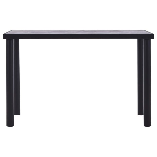 Table De Salle À Manger Noir Et Gris Béton Mdf