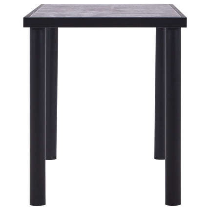 Table De Salle À Manger Noir Et Gris Béton Mdf