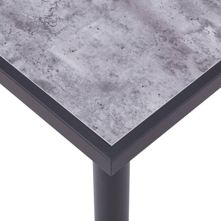 Table De Salle À Manger Noir Et Gris Béton Mdf