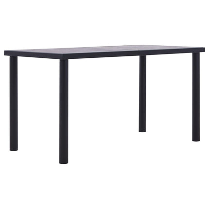 Table De Salle À Manger Noir Et Gris Béton Mdf