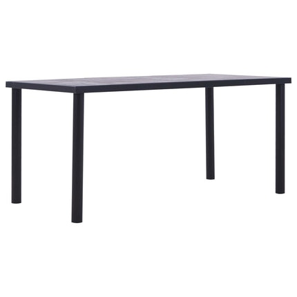 Table De Salle À Manger Noir Et Gris Béton Mdf