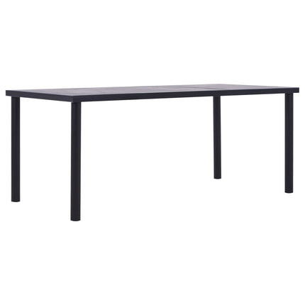 Table De Salle À Manger Noir Et Gris Béton Mdf