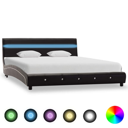 Cadre De Lit Avec Led Sans Matelas Similicuir