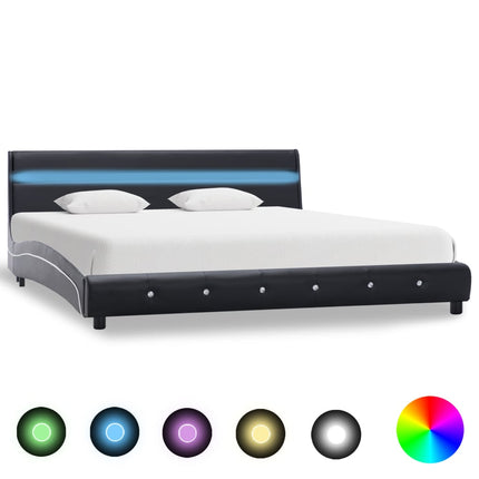 Cadre De Lit Avec Led Sans Matelas Similicuir