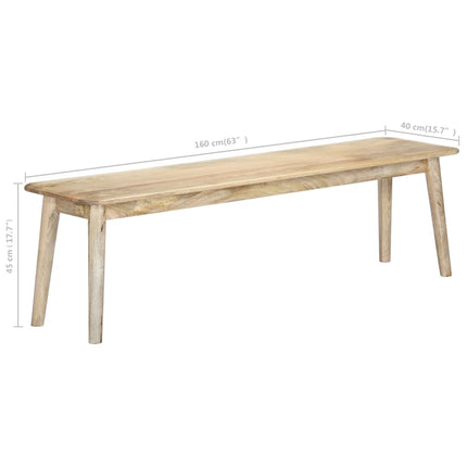 Banc 160 Cm Bois De Manguier Massif