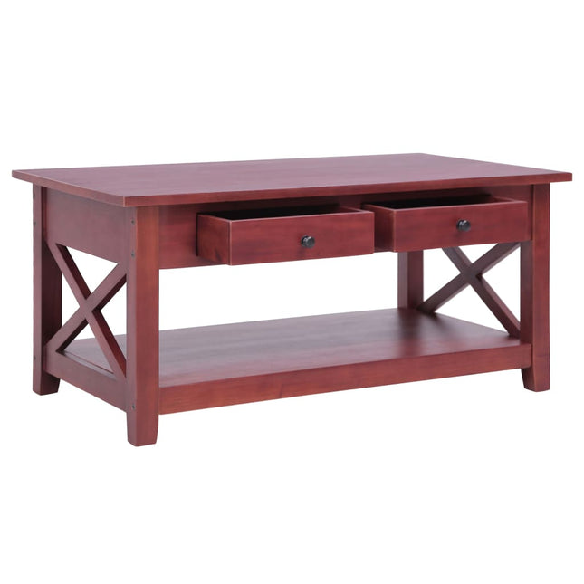Table Basse 100X55X46 Cm Bois D'acajou Massif