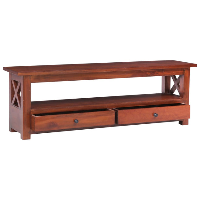 Meuble Tv 120X30X40 Cm Bois D'acajou Massif