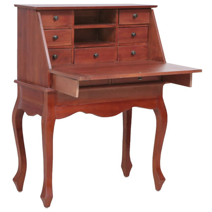 Bureau Secrétaire 78X42X103 Cm Bois D'acajou Massif