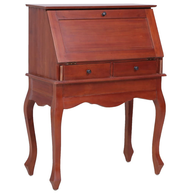 Bureau Secrétaire 78X42X103 Cm Bois D'acajou Massif