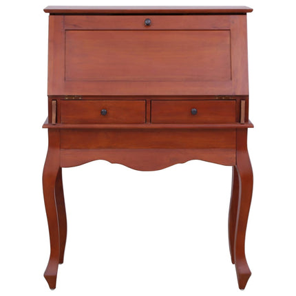 Bureau Secrétaire 78X42X103 Cm Bois D'acajou Massif