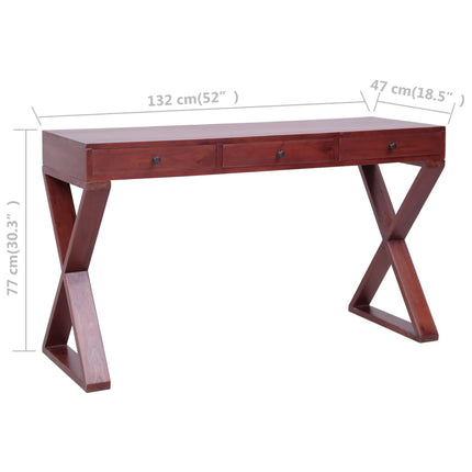 Bureau D'ordinateur Bois D'acajou Massif