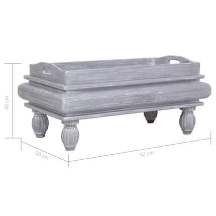 Table Basse 90X50X40 Cm Bois D'acajou Massif
