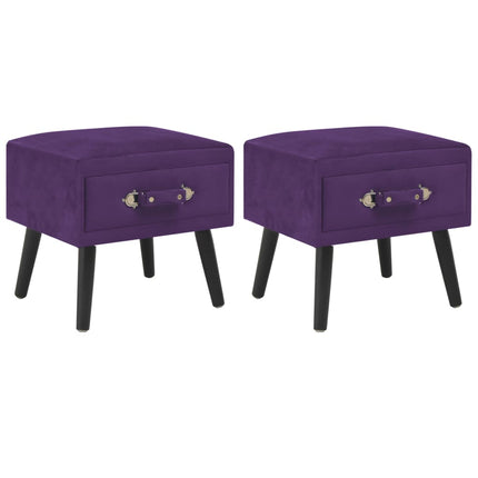 Table De Chevet 40X35X40 Cm Velours