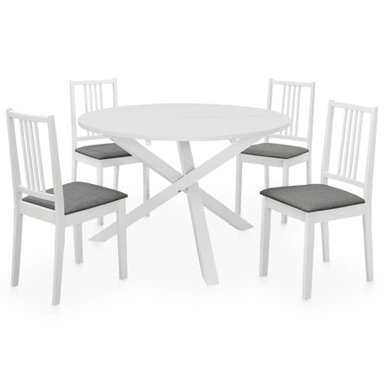 Mobilier De Salle À Manger 5 Pcs Mdf Blanc