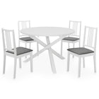 Mobilier De Salle À Manger 5 Pcs Mdf Blanc