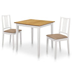 Mobilier De Salle À Manger 3 Pcs Mdf Blanc