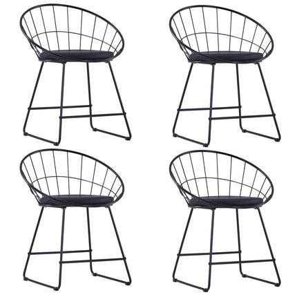 Chaises À Manger Siège En Similicuir Lot De 2 Acier