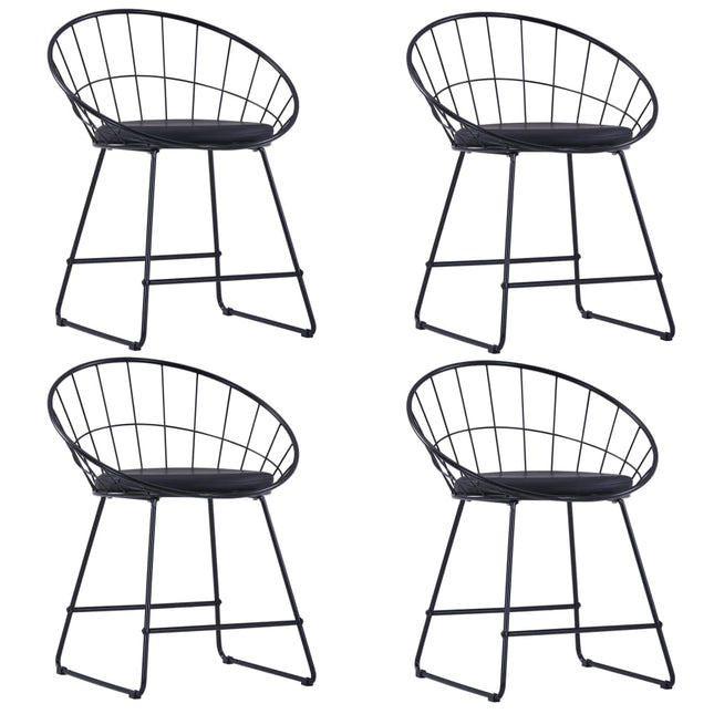 Chaises À Manger Siège En Similicuir Lot De 2 Acier