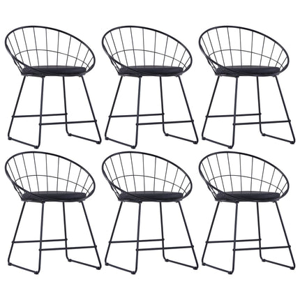 Chaises À Manger Siège En Similicuir Lot De 2 Acier
