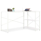 Blanc / bureau en forme de L