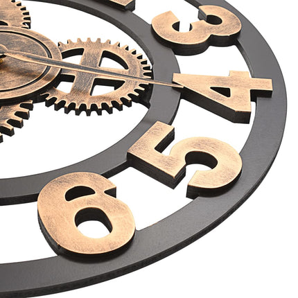 Horloge Murale Métal 58 Cm Doré Et Noir
