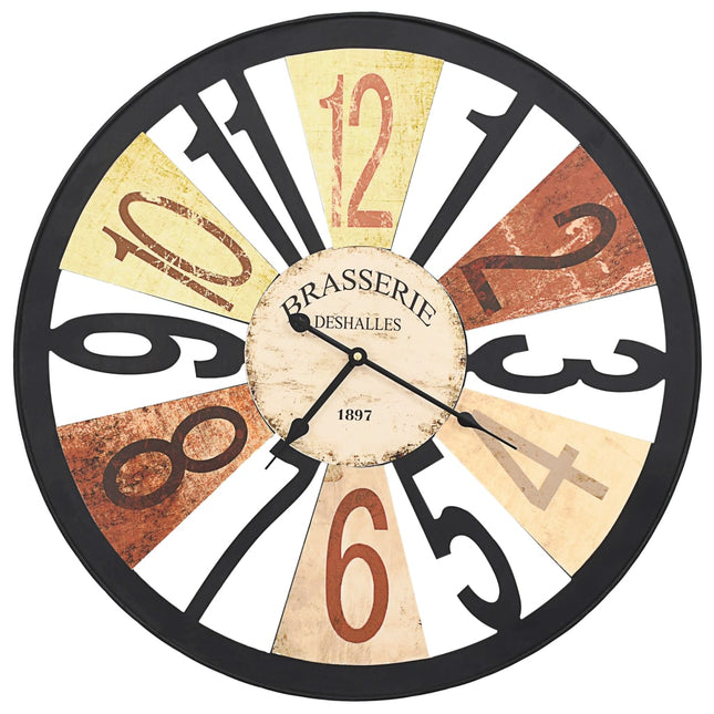 Horloge Murale Métal 60 Cm Multicolore