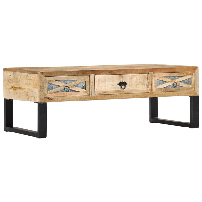 Table Basse 110X50X38 Cm Bois De Manguier Massif