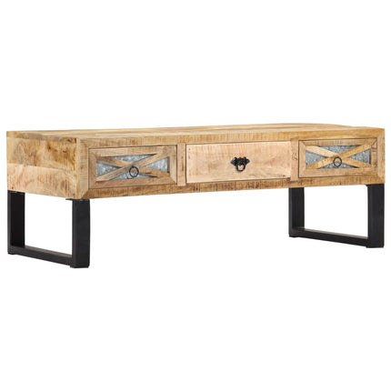 Table Basse 110X50X38 Cm Bois De Manguier Massif