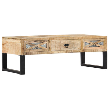 Table Basse 110X50X38 Cm Bois De Manguier Massif