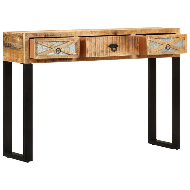 Table Console 110 X 30 X 76 Cm Bois De Manguier Massif