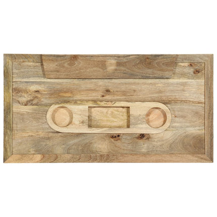 Table Basse Style Cassette 100X52X45 Cm Bois De Manguier Massif