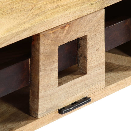 Table Basse Style Cassette 100X52X45 Cm Bois De Manguier Massif