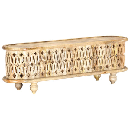 Meuble Tv 120X30X40 Cm Bois Massif De Manguier