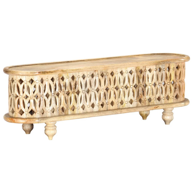 Meuble Tv 120X30X40 Cm Bois Massif De Manguier