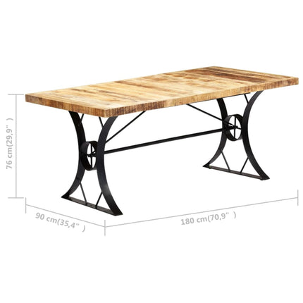 Table À Manger 180X90X76 Cm Bois De Manguier Massif