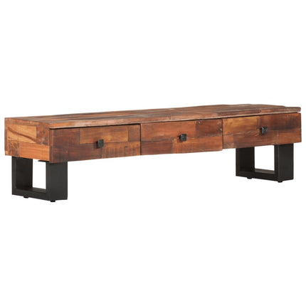 Meuble Tv 110 X 30 X 30 Cm Bois De Récupération Massif