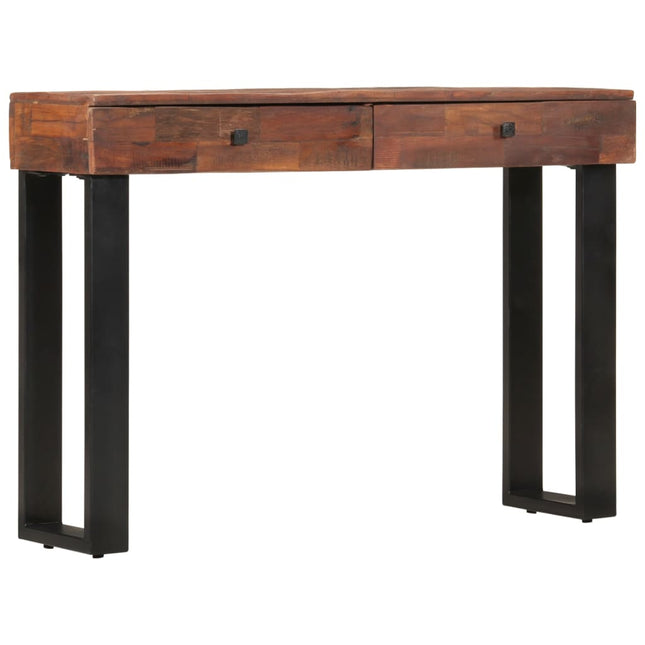 Table Console 110X30X76 Cm Bois De Récupération Massif