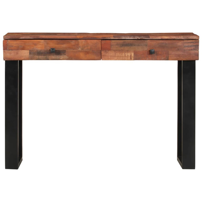Table Console 110X30X76 Cm Bois De Récupération Massif
