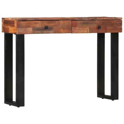 Table Console 110X30X76 Cm Bois De Récupération Massif