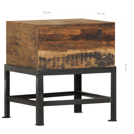 Tabouret 35X35X40 Cm Bois De Récupération Solide
