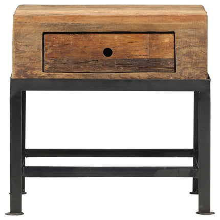Table De Chevet 40 X 35 X 40 Cm Bois De Récupération Massif