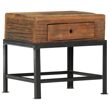 Table De Chevet 40 X 35 X 40 Cm Bois De Récupération Massif
