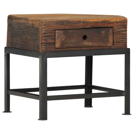 Table De Chevet 40 X 35 X 40 Cm Bois De Récupération Massif