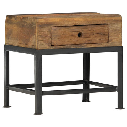 Table De Chevet 40 X 35 X 40 Cm Bois De Récupération Massif